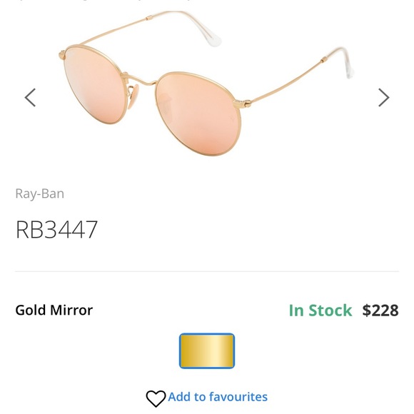 NWOT Ray-Ban RB-3447 Round Gold Metal Sunglasses - Picture 2 of 9